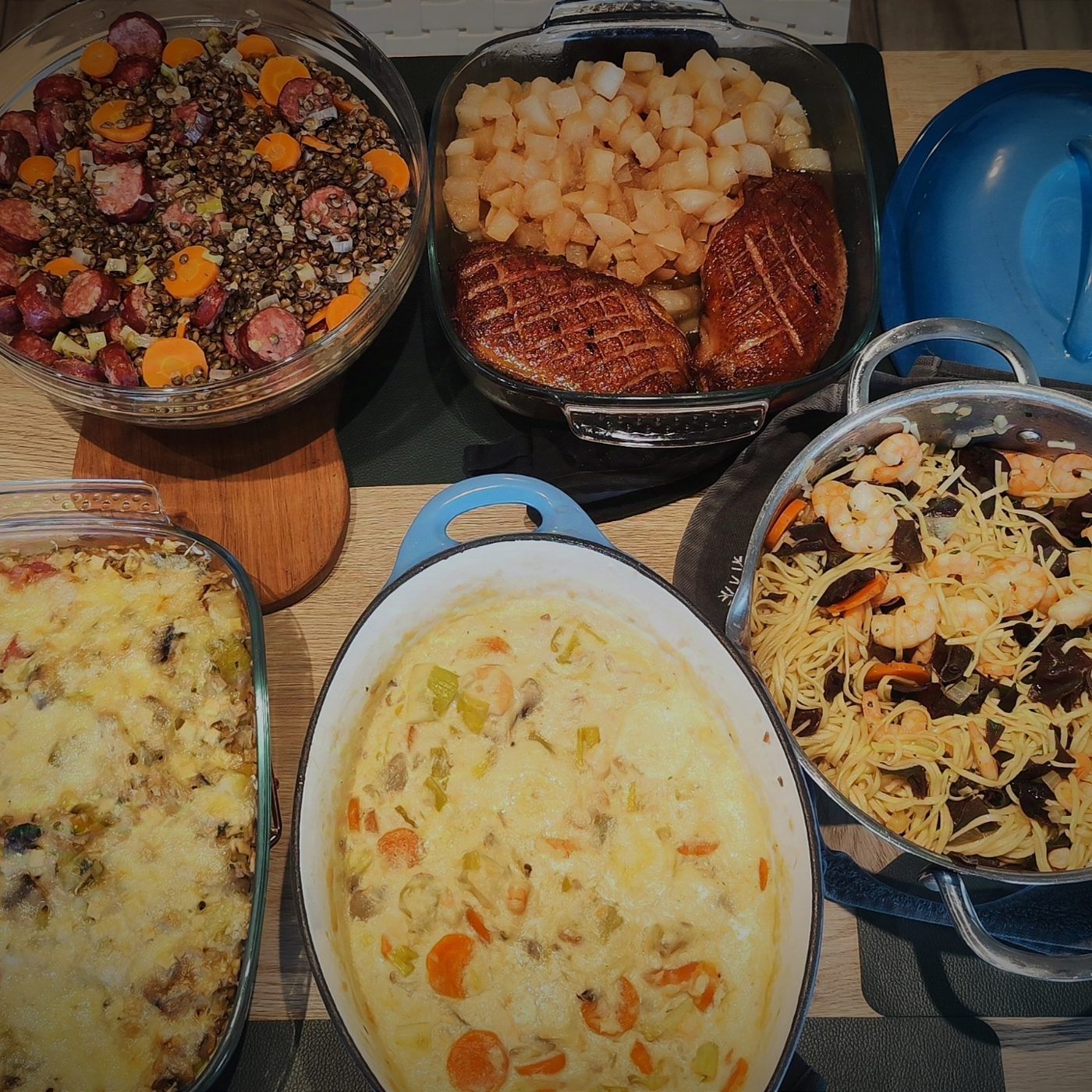 Plats préparés par Karine lors d'une séance