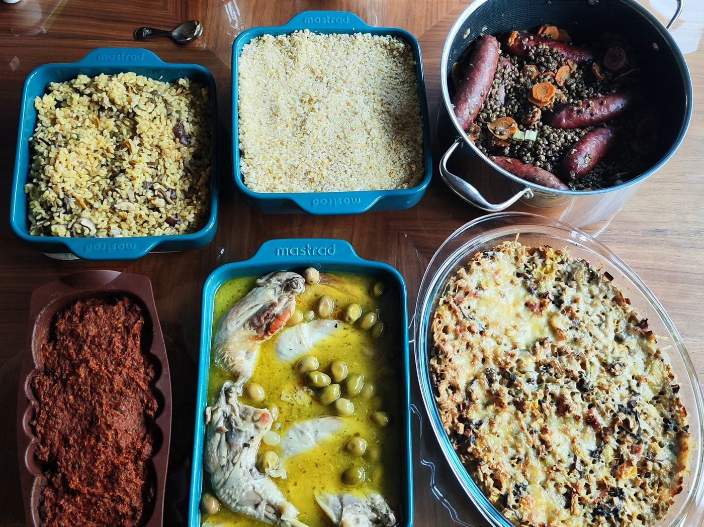 Plats préparés par Karine lors d'une séance