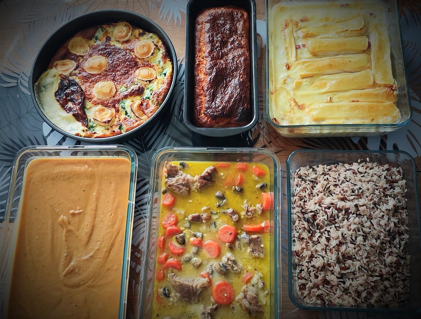 Plats préparés par Karine lors d'une séance