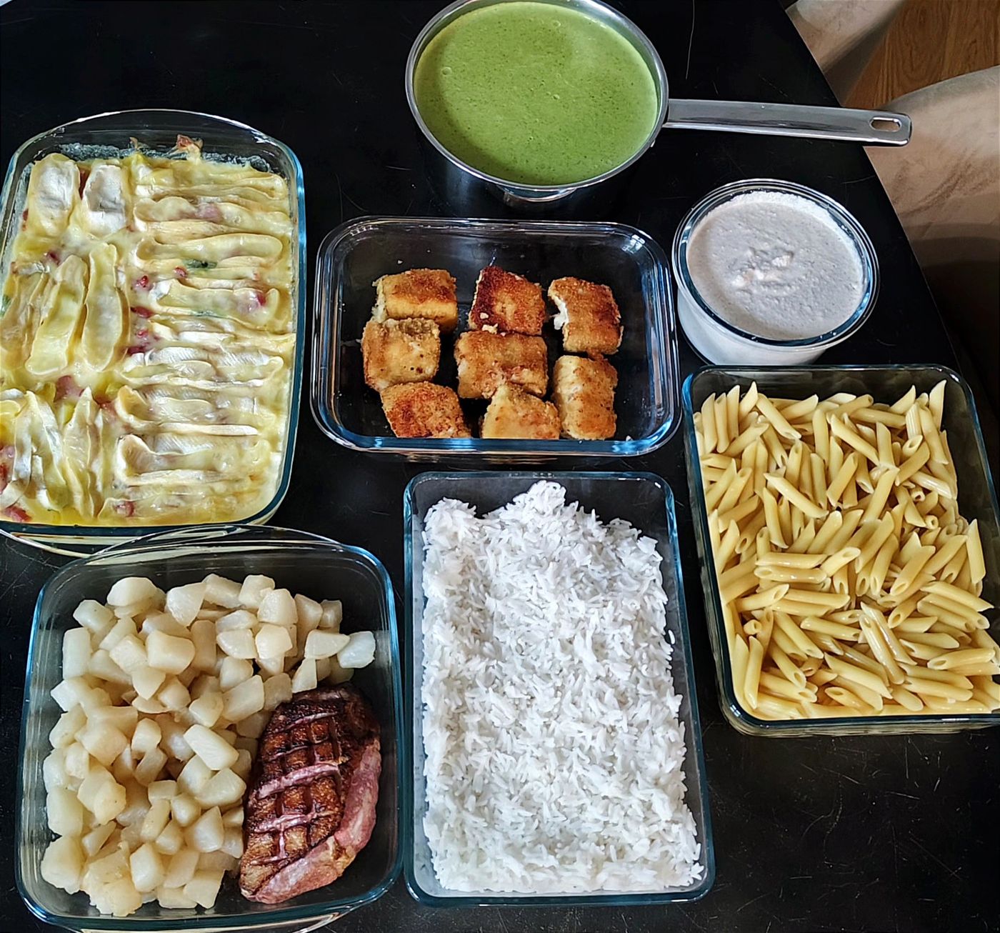 Plats préparés par Karine lors d'une séance