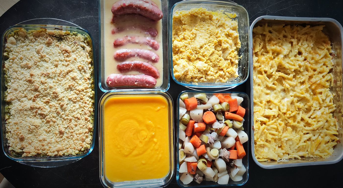 Plats préparés par Karine lors d'une séance