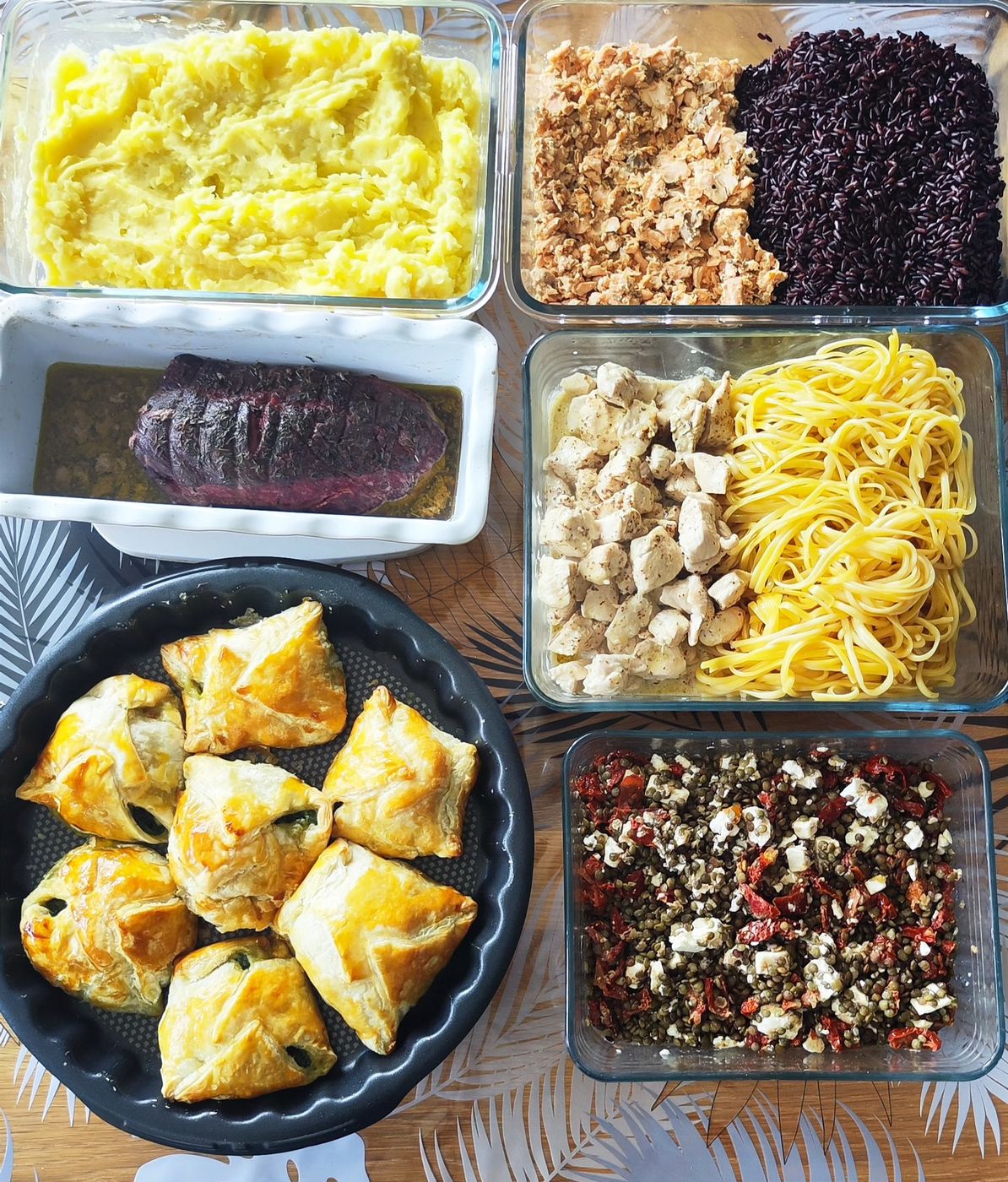 Plats préparés par Karine lors d'une séance