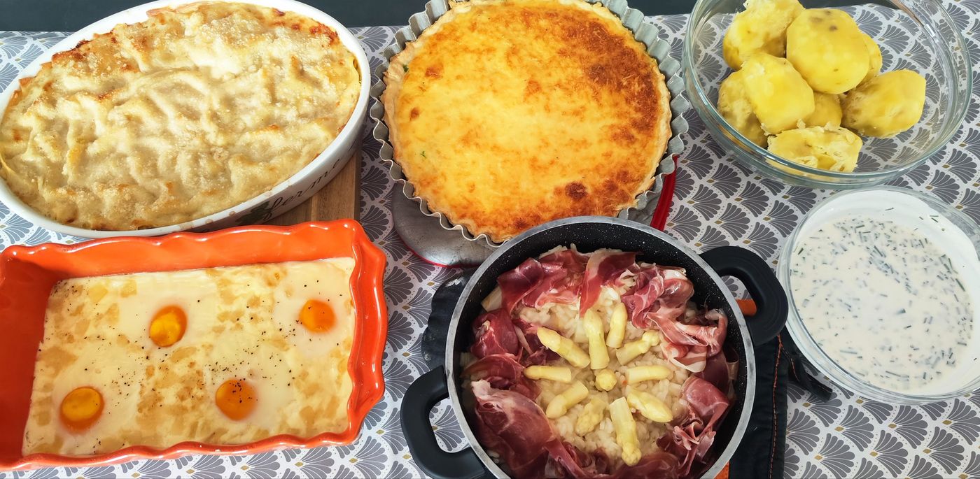 Plats préparés par Karine lors d'une séance