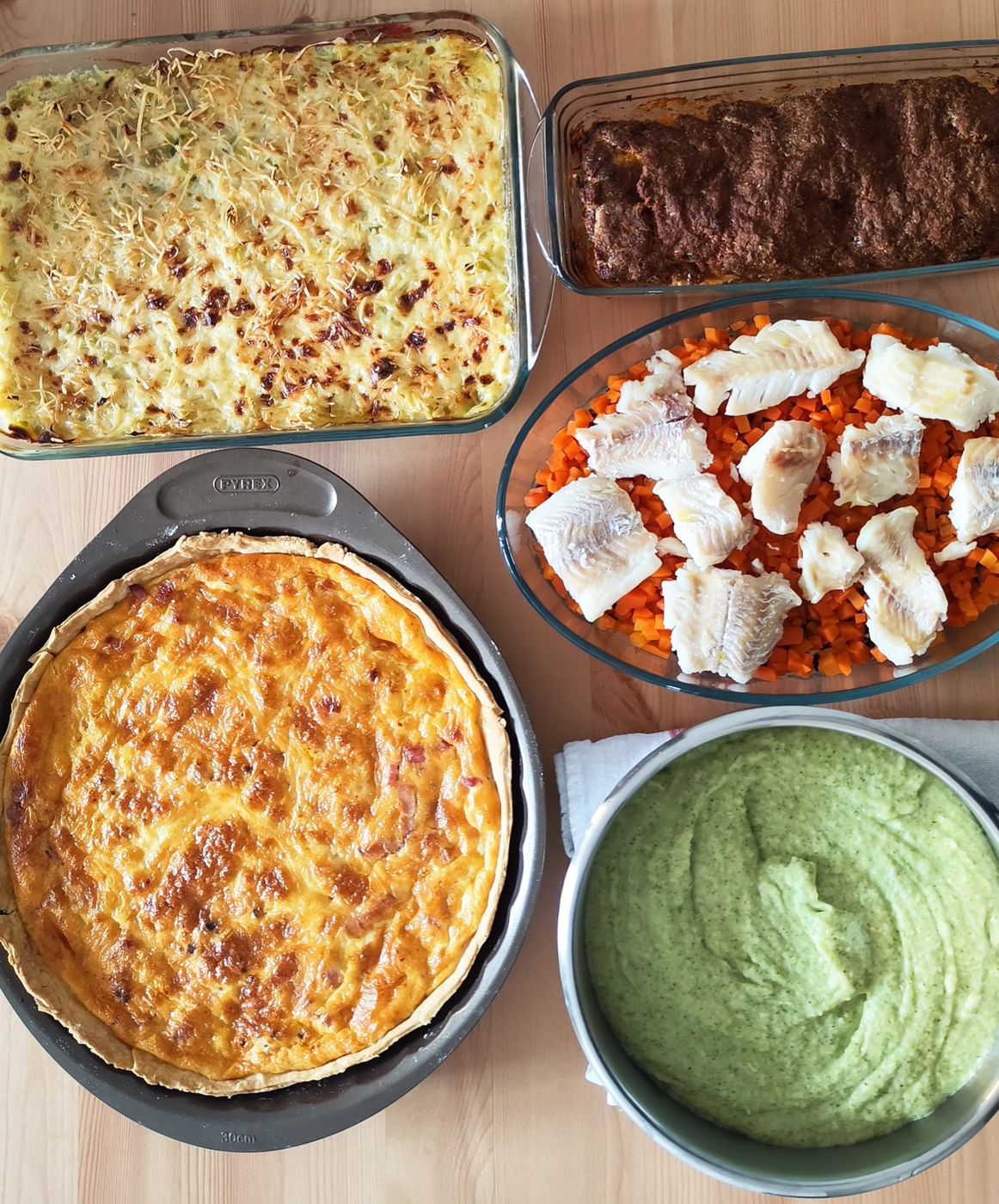 Plats préparés par Karine lors d'une séance