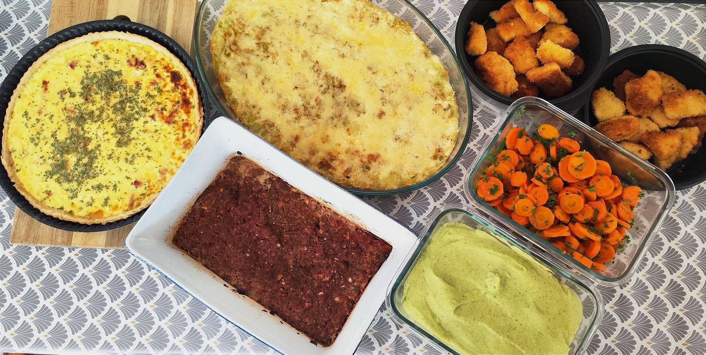 Plats préparés par Karine lors d'une séance