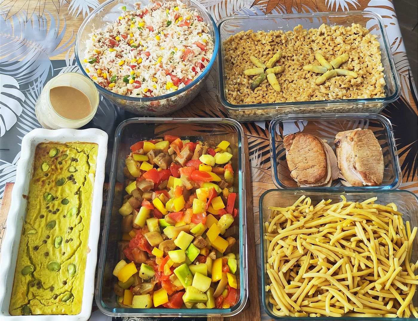 Plats préparés par Karine lors d'une séance