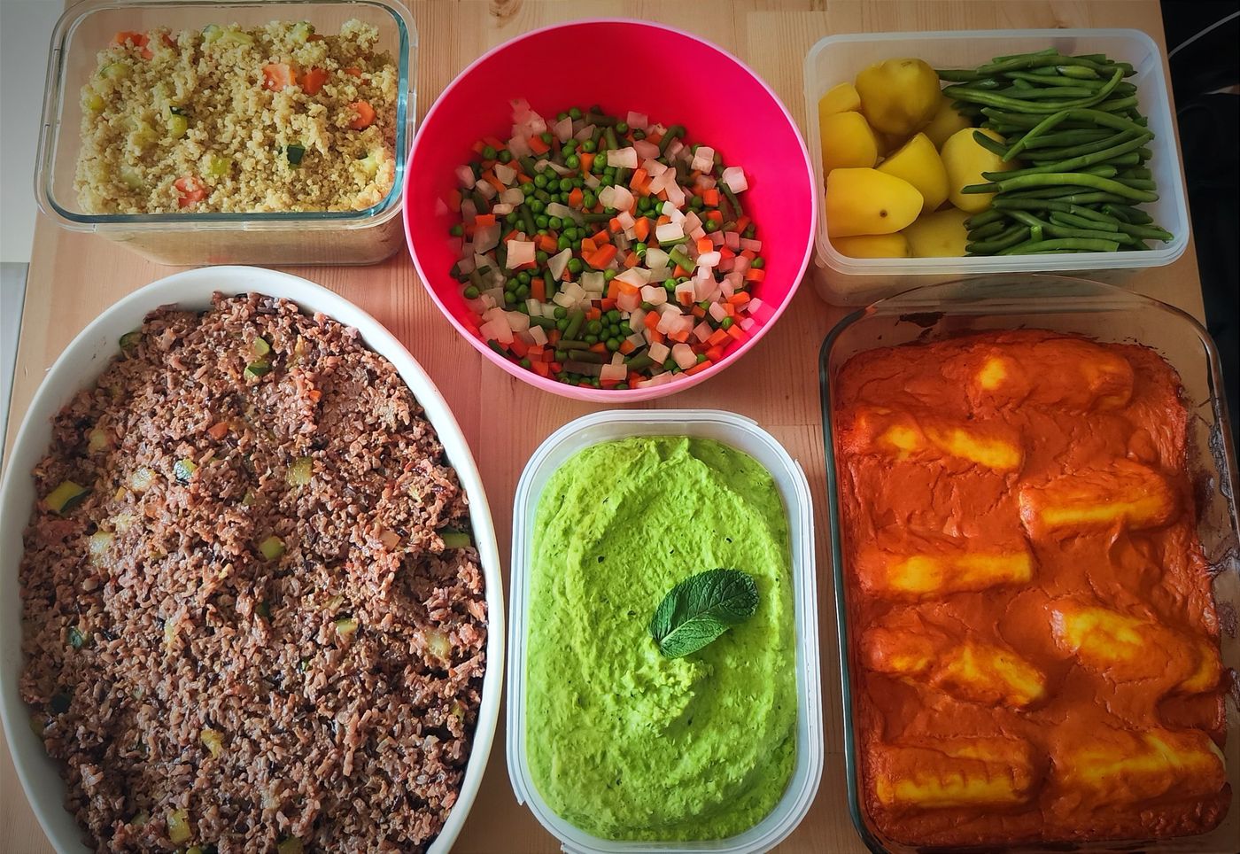 Plats préparés par Karine lors d'une séance