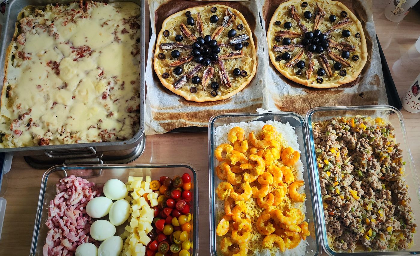 Plats préparés par Karine lors d'une séance
