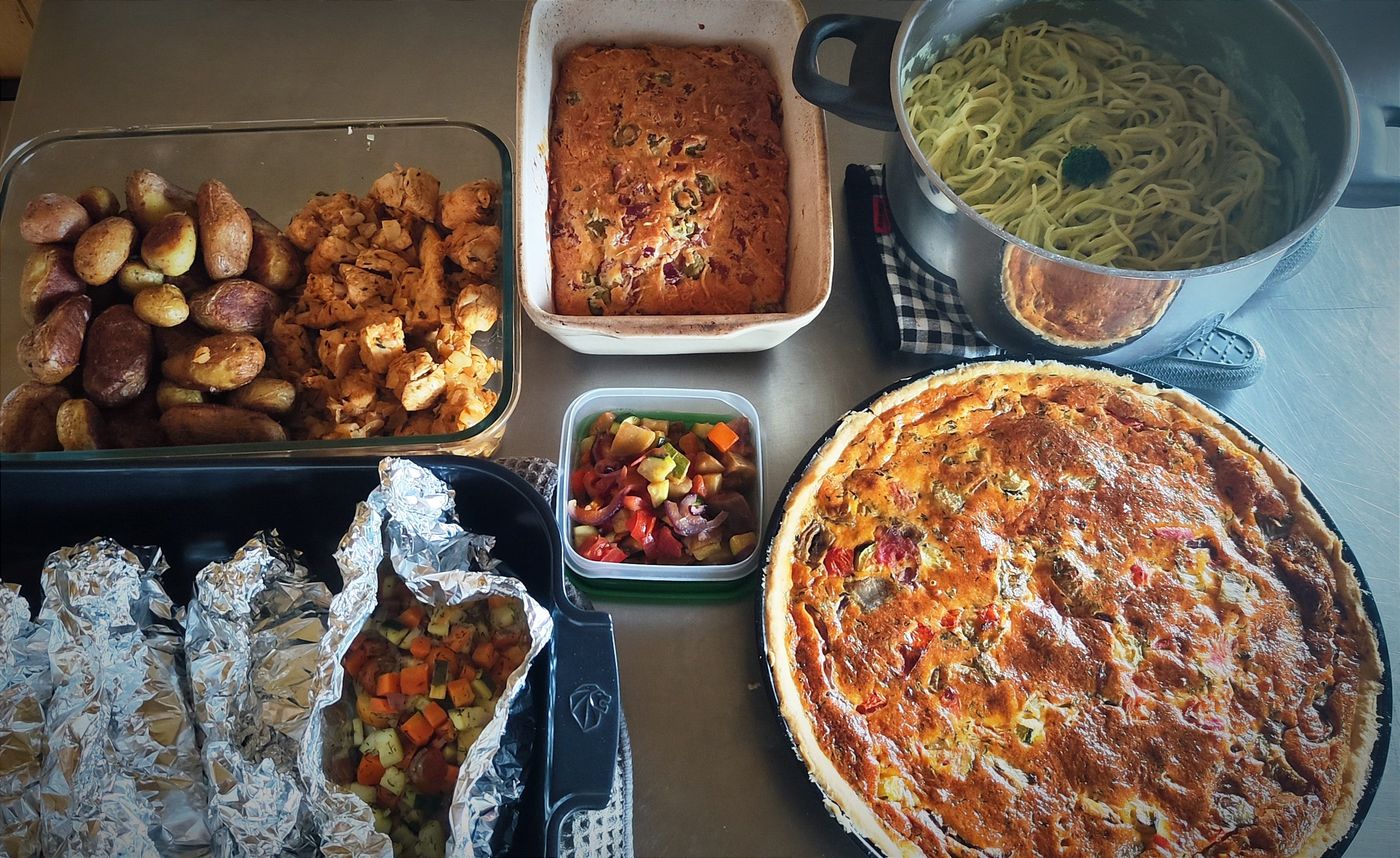Plats préparés par Karine lors d'une séance