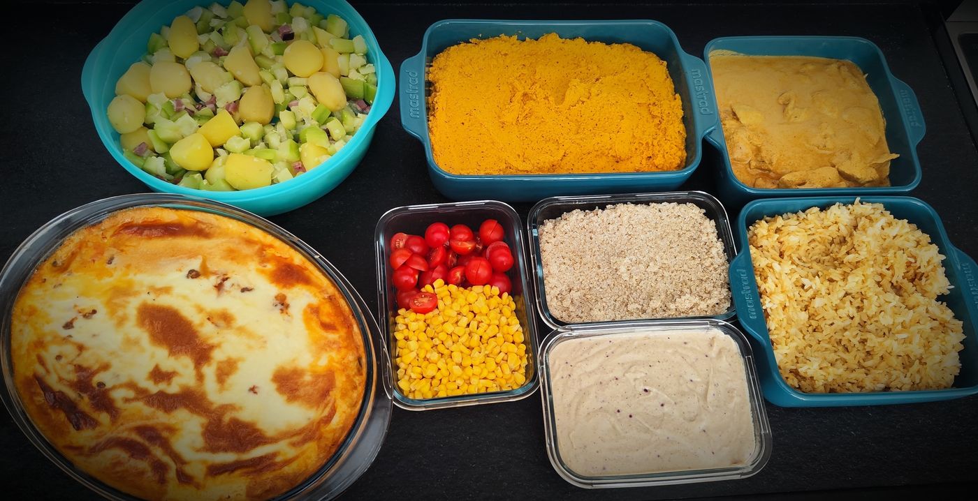 Plats préparés par Karine lors d'une séance