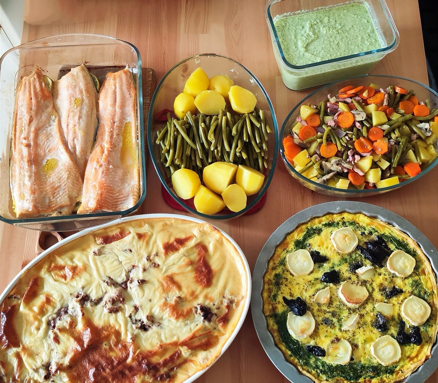 Plats préparés par Karine lors d'une séance