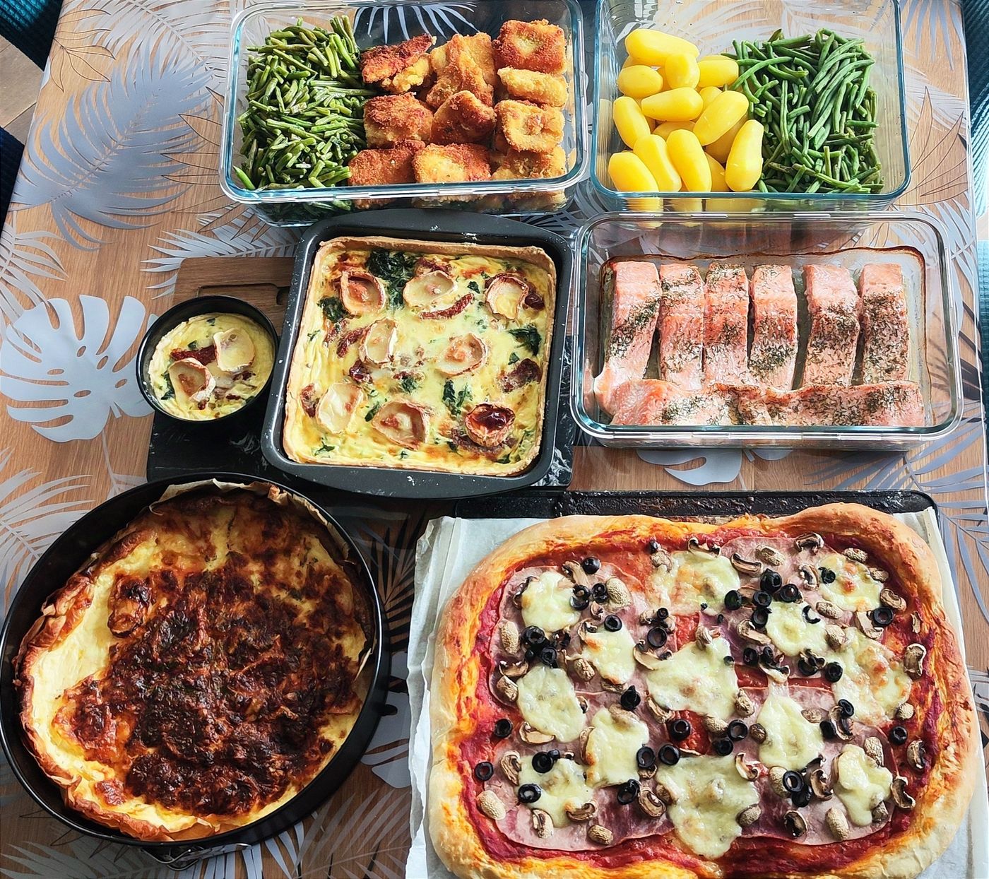Plats préparés par Karine lors d'une séance