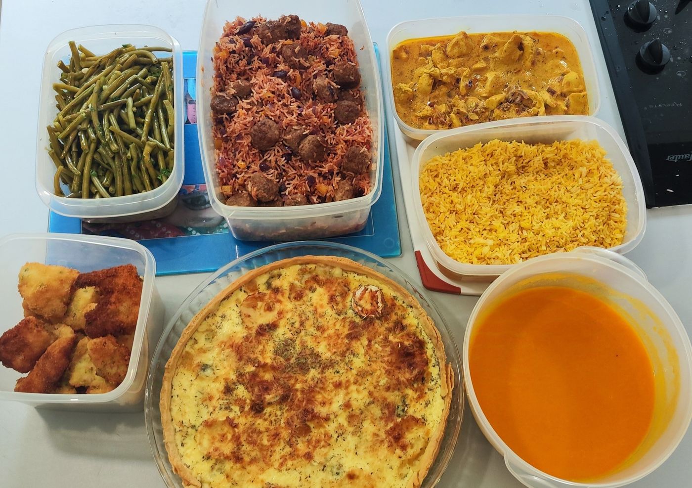 Plats préparés par Karine lors d'une séance